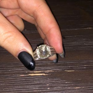 David Yurman Petite Wheaton® Ring with Prasiolite and Diamonds